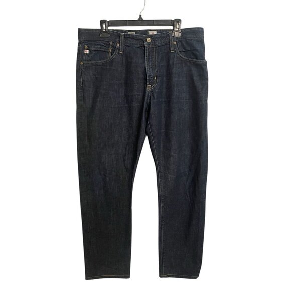 Adriano Goldschmied Mens AG Graduate Tailored Leg Dark Wash Denim Jeans SZ 36R - Picture 1 of 8